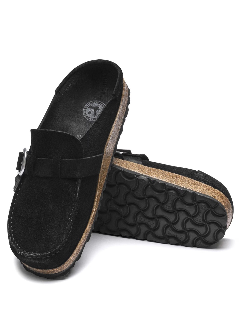Birkenstock Black‎ Suede Slip-On Clogs